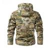 Men's Military Jacket With Hooded Outdoor Waterproof Windbreaker Softshell Bomber Jackets Coat with Multi Pockets Zip Cargo Army Windbreaker for Men