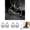 Trendy Eye-shaped Geometric Earrings Fashionable Alloy Jewelry For Women
