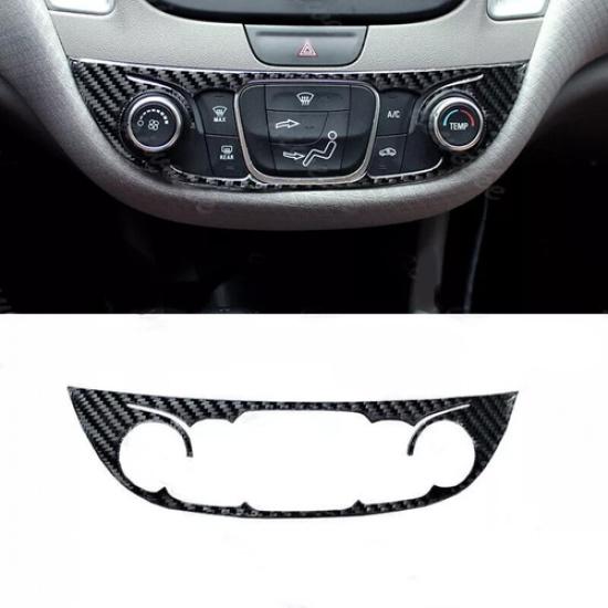 Carbon Fiber Style Car AC Switch Panel Cover Trim For Chevrolet Malibu 2016-