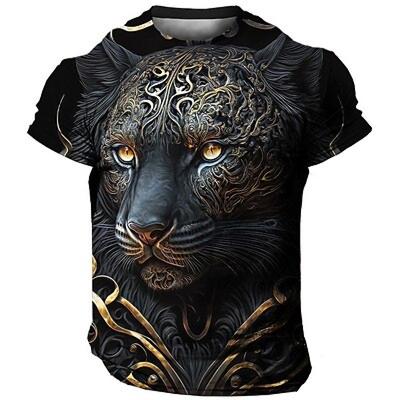 Men's T Shirt Tee Graphic Animal Crew Neck Clothing Apparel 3D Print Outdoor Daily Short Sleeve Print Fashion Designer Vintage