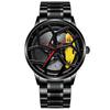 SVJ2021 RS8 Men's 3D Brakes Hollow Dial Sports Car Black Waterproof Watch