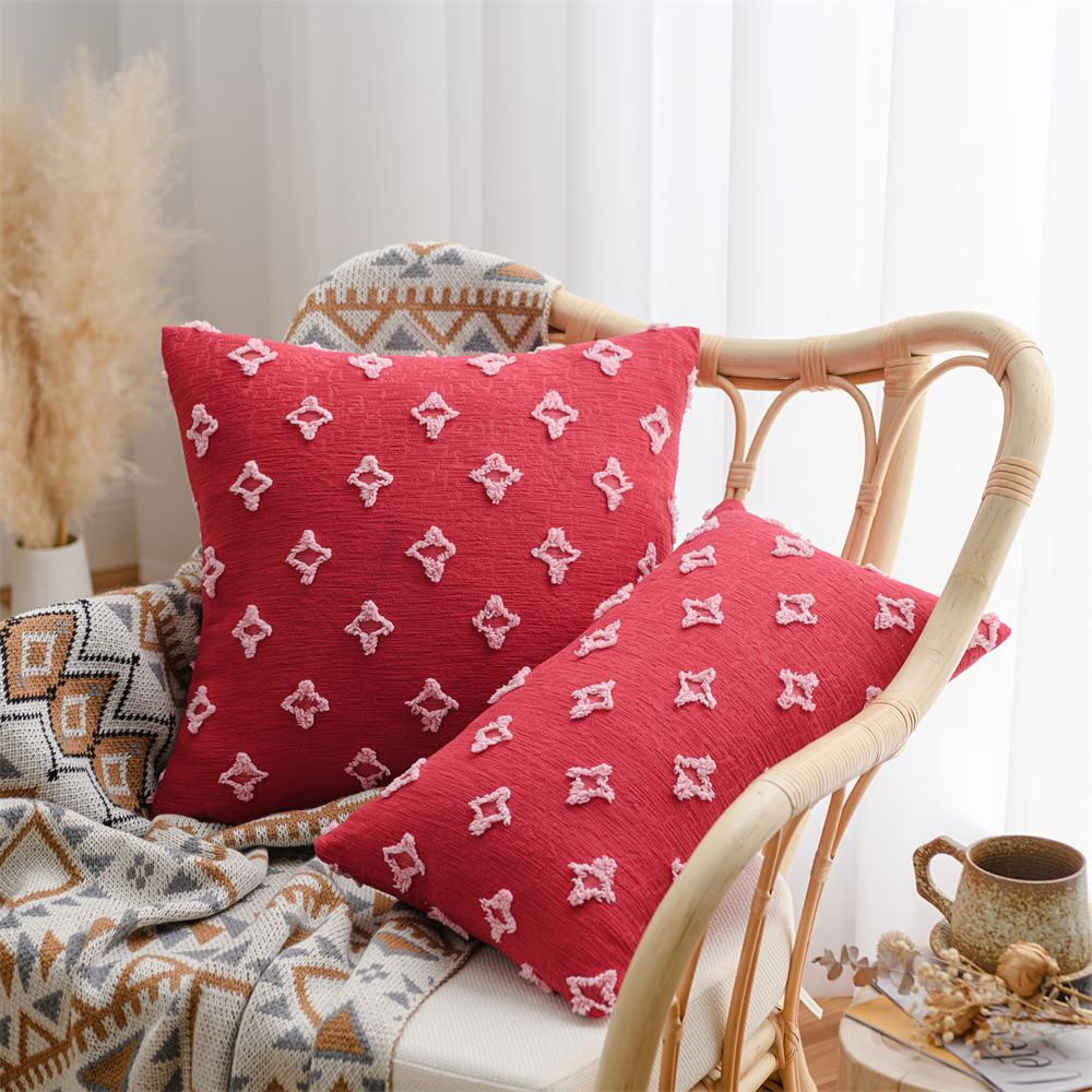Nordischer Ins Wind Stern Kissenbezug Baumwolle Blumenschnitt Kissen Lendenkissen Schlafzimmer Wohnzimmer Sofa Lendenbereich Erkerkissen