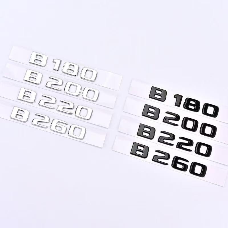Gloss Black Rear Trunk Emblem Badge For Mercedes-Benz B180 B200 B220 B260 3D Logo Sticker Replacement Car Styling Accessories OB1