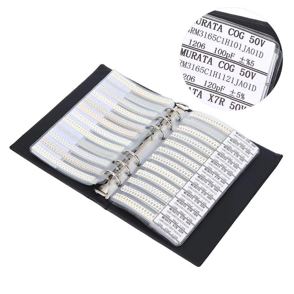 1206 Series 80 Value Capacitors Assortment Kit Electron Components Sample Book Black