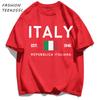Italy Repubblica Italiana Printed Men T Shirts AllMatch Cotton TShirt Casual Crewneck Loose Streetwear Man Summer Basics Top