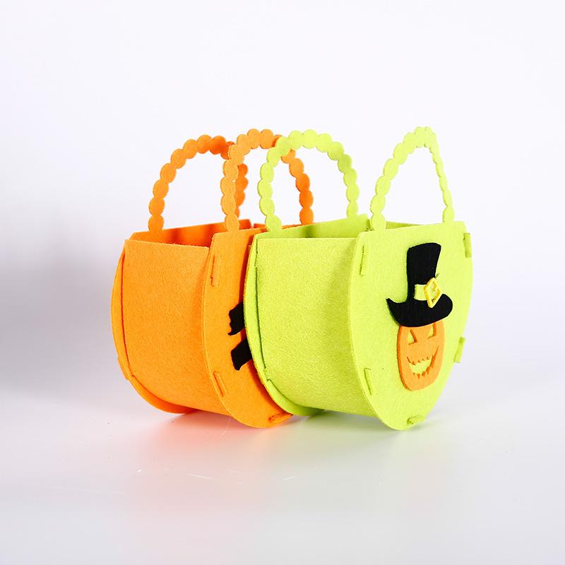 Children'S Diy Handmade Gift Bags, Halloween Pumpkin Bags, Candy Bags, Non-Woven Tote Bags, Gift Bags