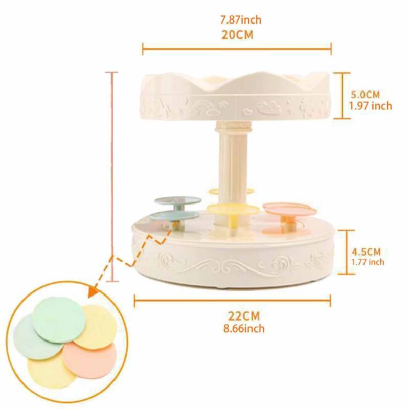Nordic Style Dessert Carousel Display Stand With Rotating Platform For Celebrations