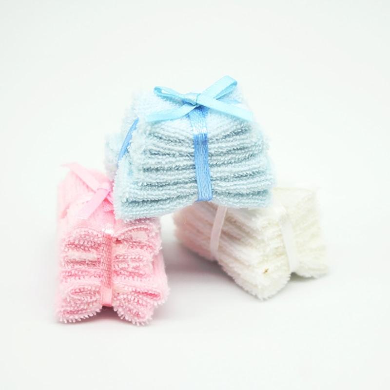 Model Bath Towel Dollhouses Kitchen 1:12 Scale Realistic Bathroom Bath Towel Model for Shower Creative Fun