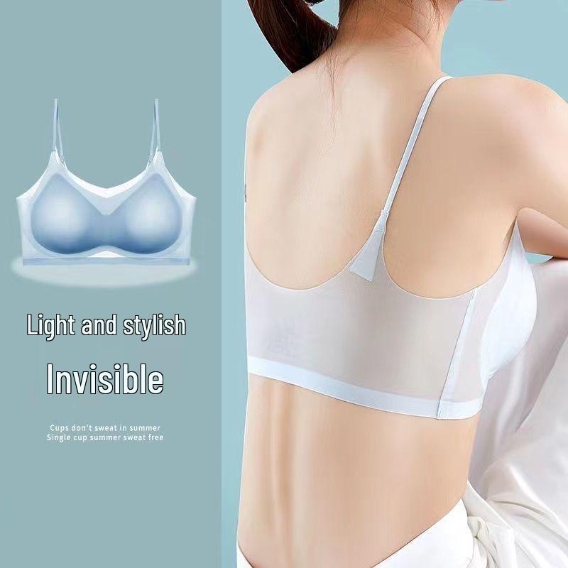 Women's Seamless Wireless Bralette: Summer Vest Style with Chest Pads for Small Busts