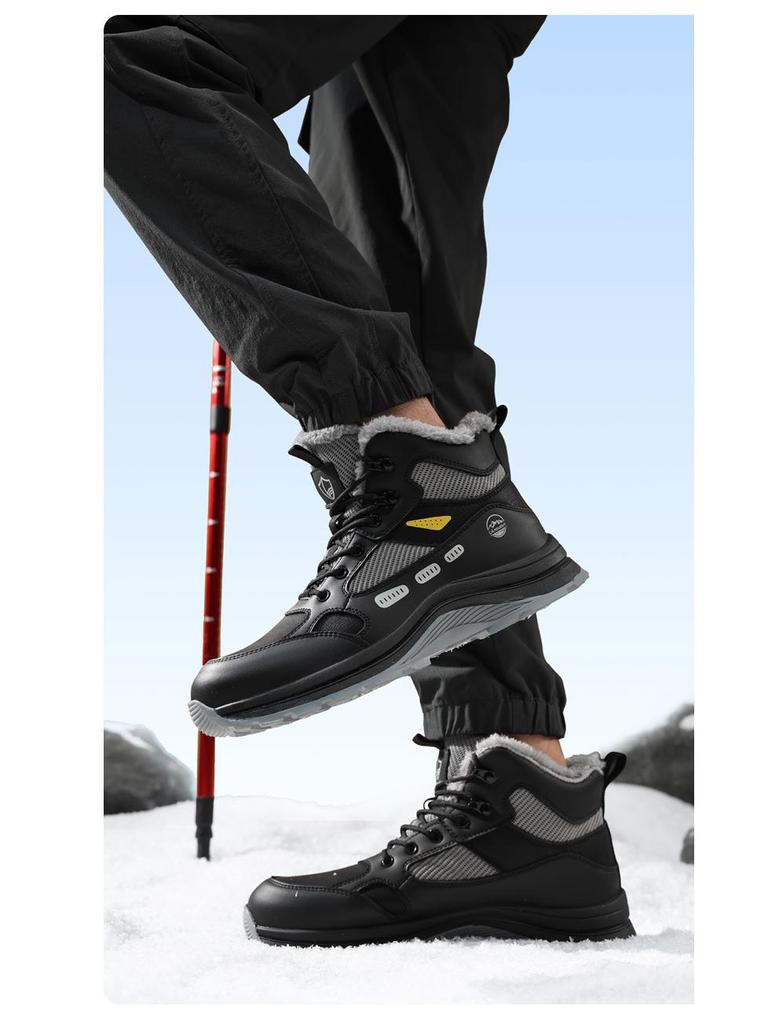 Men's Winter Safety Work Shoes - Blue Gull Shield, Anti-Smash, Anti-Puncture, Wear-Resistant, Plus Velvet Warm.