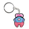 10Pz Portachiavi Medico Stetoscopio Uniforme da Infermiera Per Infermiera Medico Portachiavi Donne Uomini Moda Accessori Chiavi Medici Regalo per Amici