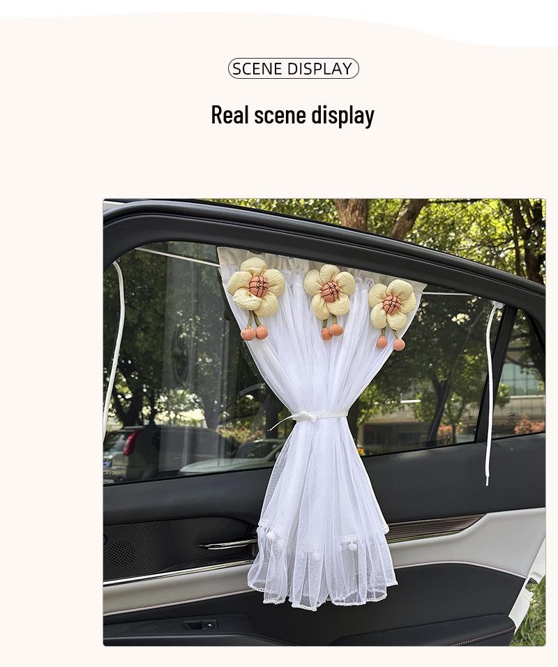 Double Layer Sunshade Curtain for Car Side Windows - Baby Sun Protection & Heat Insulation