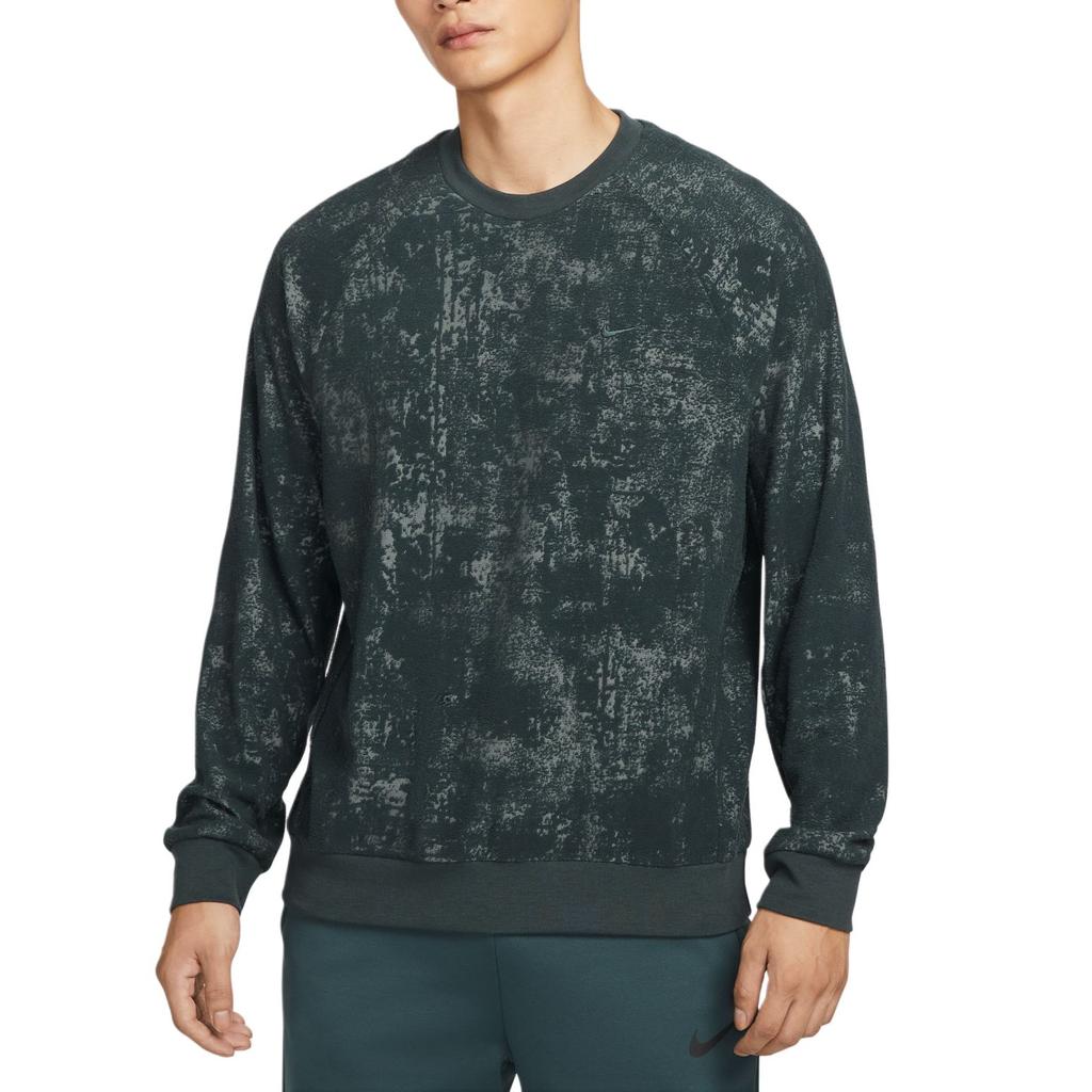 Nike Primary FW25 Therma-FIT Swoosh Crew Neck Pullover Warm Long Sleeve Sweatshirt Men sweatshirt Seaweed-Green HV3806-390