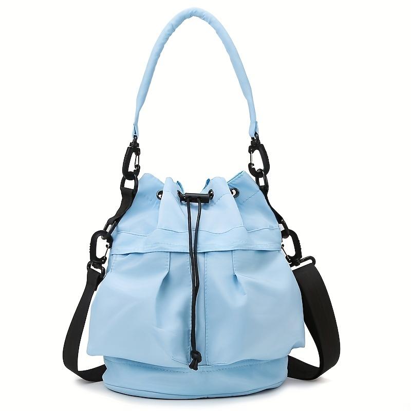 Women'S Casual Dual-Purpose Shoulder Bag, Multifunctional Large-Capacity Crossbody Bag, Drawstring Tote, Everyday Commuting Bag for Wallet And Phone