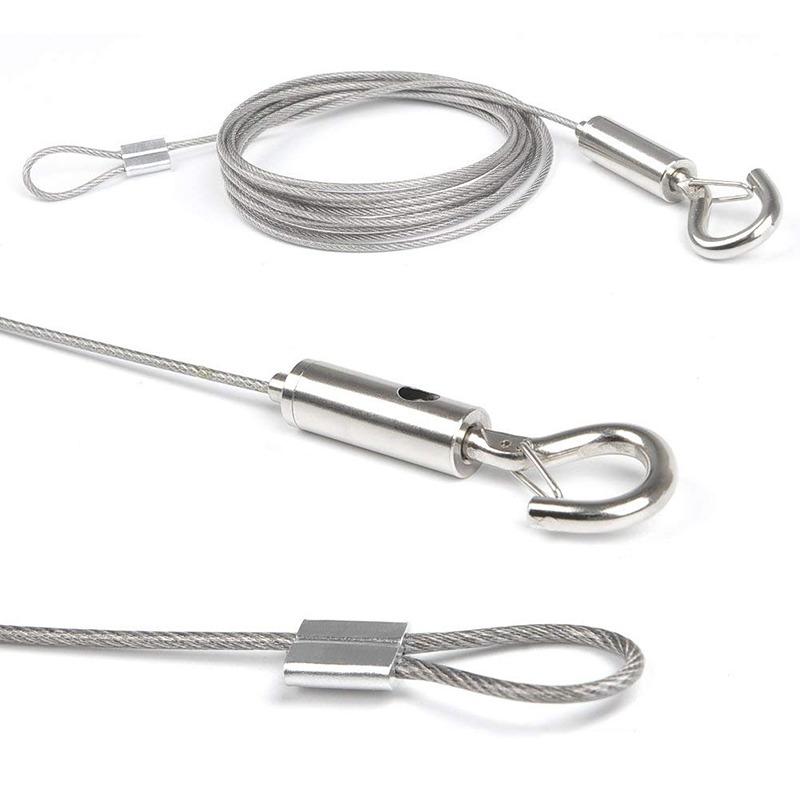 1Pcs Ceiling Hanger Steel Wire Rope Lock Billboard Installation Connecting Hook Suspension Connector Agraffe Multiple Styles