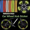 20Pcs Motorcycle Wheel Reflective Stickers Night Safety Warning Strips Motorcycle Helmet Bike Hub Styling Night Reflector Decal