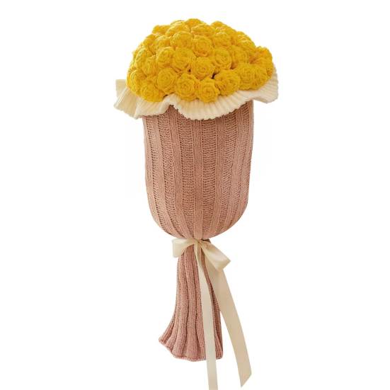 Декоративная вязаная подушка-плед «Букет роз» для дивана, кровати, подарок на День святого Валентина, День матери, Рождество S