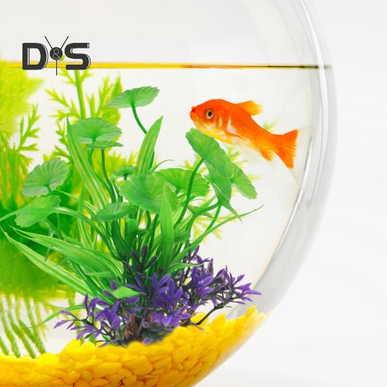 Artificial Aquatic Plants Fade-resistant Simulation Plastic Hydroponic Grass Vibrant Aquarium Landscape Decor for Fish Reptile Tanks