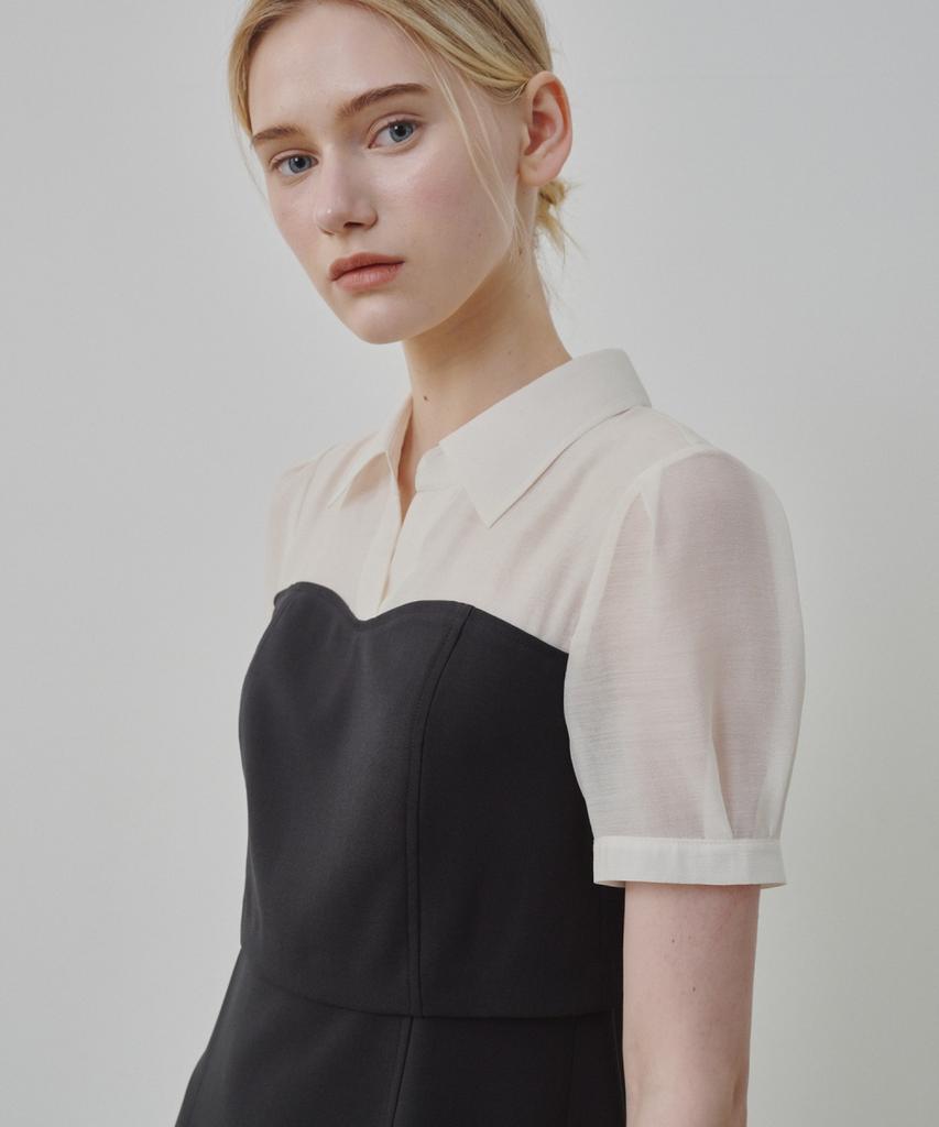 Ollibeudeollibeu See-Through Layered Flare Dress Ow6Mo4040