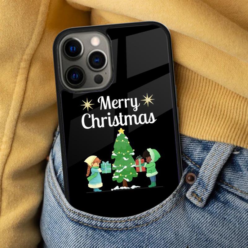 Christmas Girls Tree Gift Soft Phone Case for iPhone 17 Air 16e Pro Max 15 Pro 13 14 Plus 11 12 MagSafe Magnetic Coque