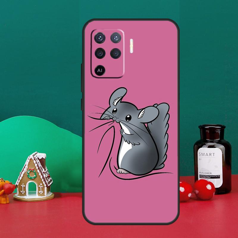 Cute Cartoon Chinchilla Case For Oppo A15 A6 A5 Pro A17 A57 A54 A74 A94 A16 A76 A96 A40 A60 A80 A18 A38 A58 A78 A98