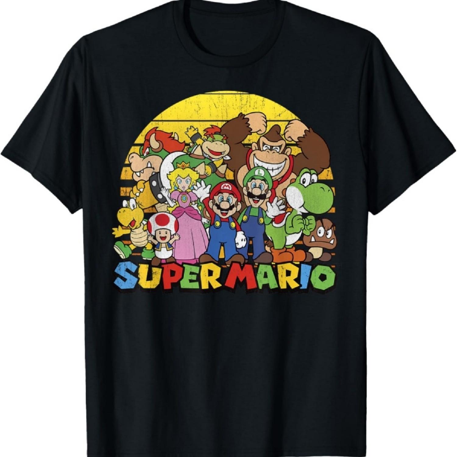 

Nintendo Super Mario Group Portrait Vintage T-Shirt XXXXXL різнокольоровий