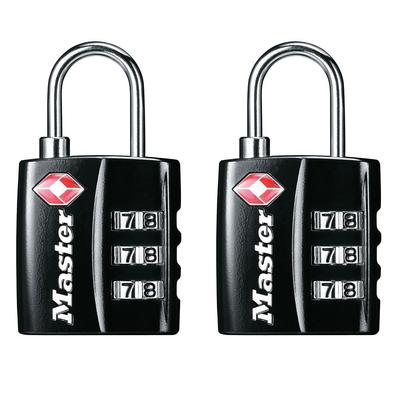 TSA Lock Dial Combination Lock Compact 30mm Width 19mm Shackle Height Lock for Travel and Overseas Travel Black Anti-theft Suitcases,