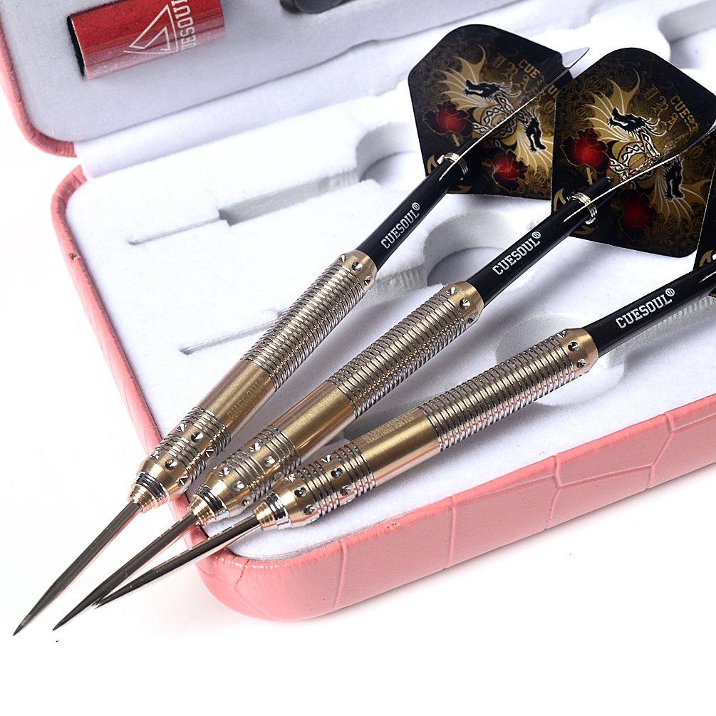 CUESOUL Dragon Deluxe Brass Steel Tip Darts Set, 21g F2302-L