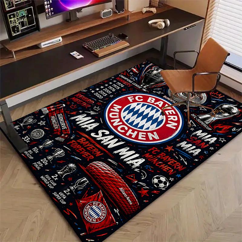 B-Bayern Munich (2)Printed Area Rug Carpet for Bedroom Living Room Home Decor Rugs Mat Non Slip Mat Rug for Bedside