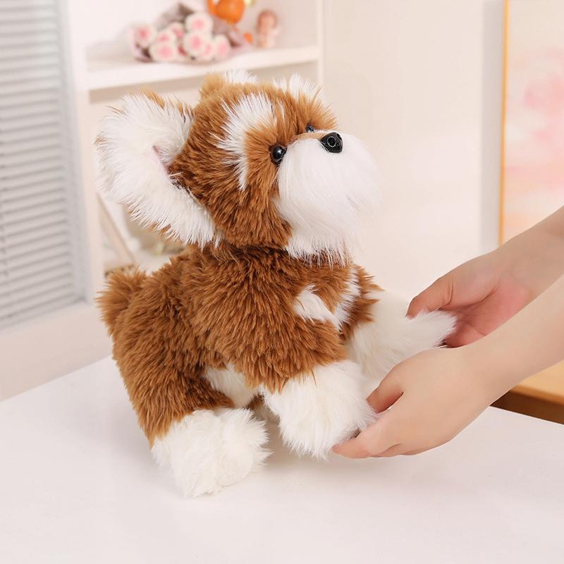 22/28cm Kawaii Streuner Hund Serie Plüschtier Schnauzer Plüschpuppe Weiches Stofftierpuppe Kindergeburtstagsgeschenk Heimdekoration