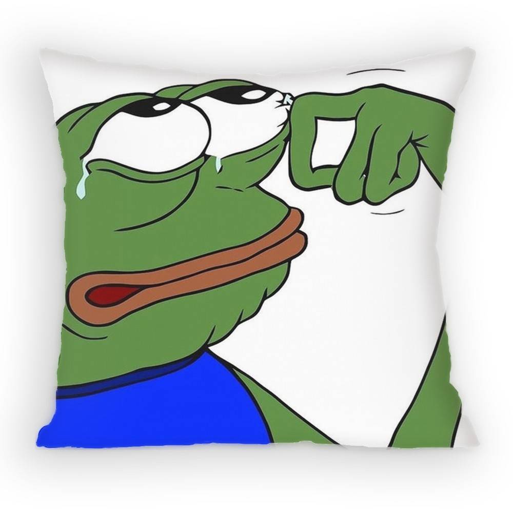 

Sad PPepe The Frog Pillow Case Antidustmite Pillowcase Invisible zipper silky short plush Sofa cushion cover 30x30 cm