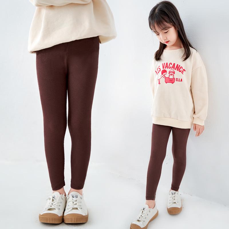 Girls' Elastic Thin Leggings for Spring and Autumn Wear