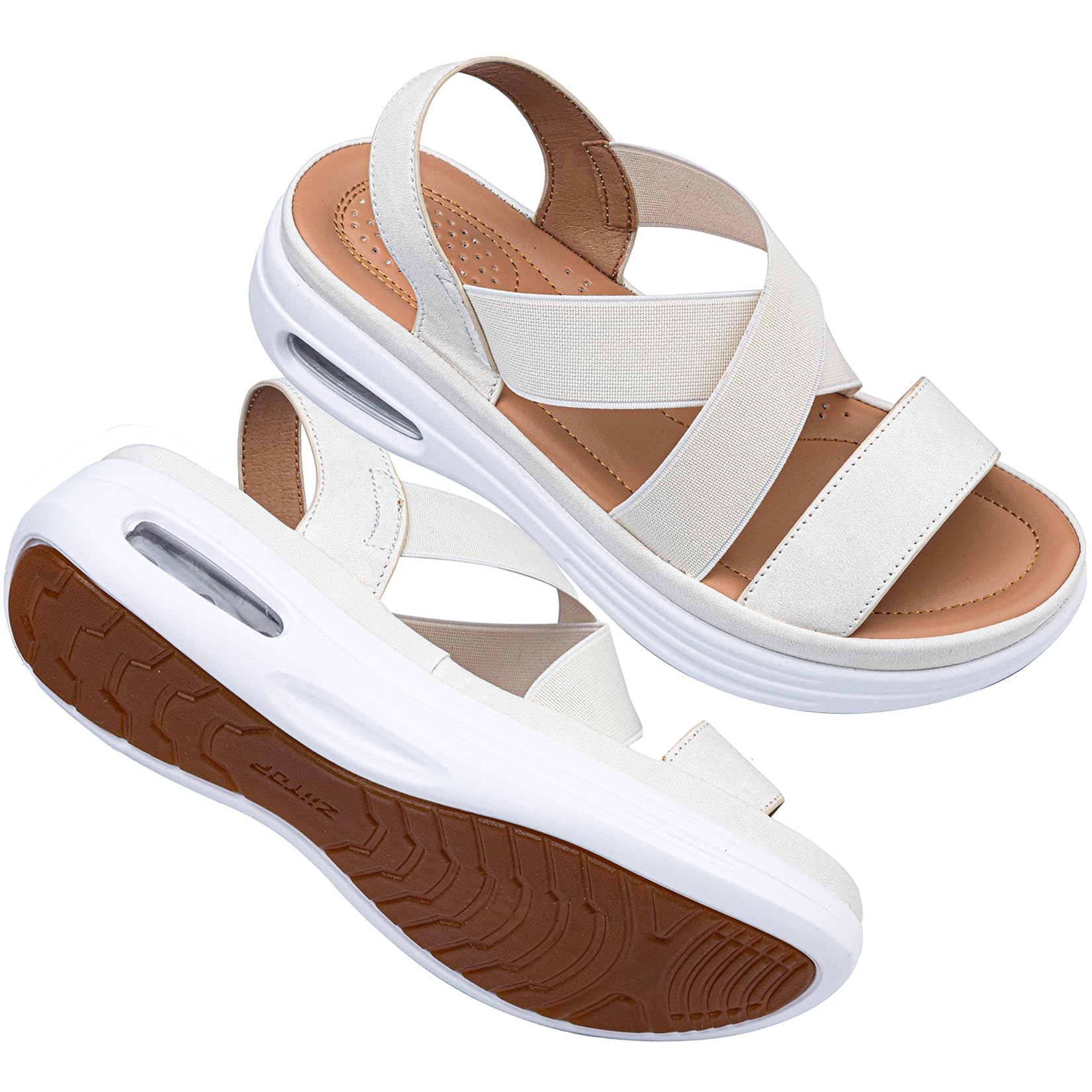 

Легкие для ходьбы Эластичные Толстые Спортивные Воздушные Перекрестные Офисные Красивые Стильные [Maxome] Женские Сандалии, в, Ремешок, Подошва, Сандалии, Амортизация, Пояс, Лето, бежевый