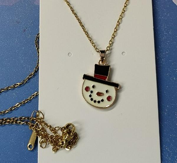 Cross-border Christmas Wish Tree Snowman Reindeer Bells Necklace