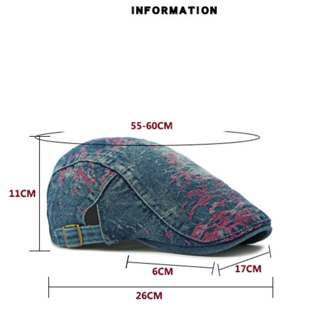 HT4699 Berets for Men Women New Beret Cap Spring Summer Denim Hat Adjustable Ivy Flat Cap Male Female Artist Painter Beret Hat