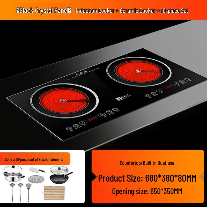 Smart Double-Burner Induction Cooktop - High Power, Built-In & Multifunctional