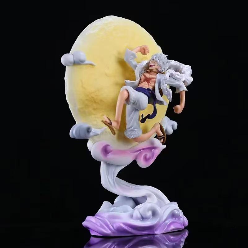 One Piece Nika Luffy Leuchtender Mond Laufender Anime Figur Statue
