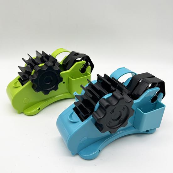 Multi-Function Tape Dispenser with Automatic Roller Cutter Adjustable Length Setting Efficient Cutting Divider Channel for Gift Wrapping Office