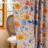 1PC NAPEARL American Style Countryside Colored Printed Curtains 100% Blackout Curtains for Bedroom Living Room Balcony Window for Home Decor