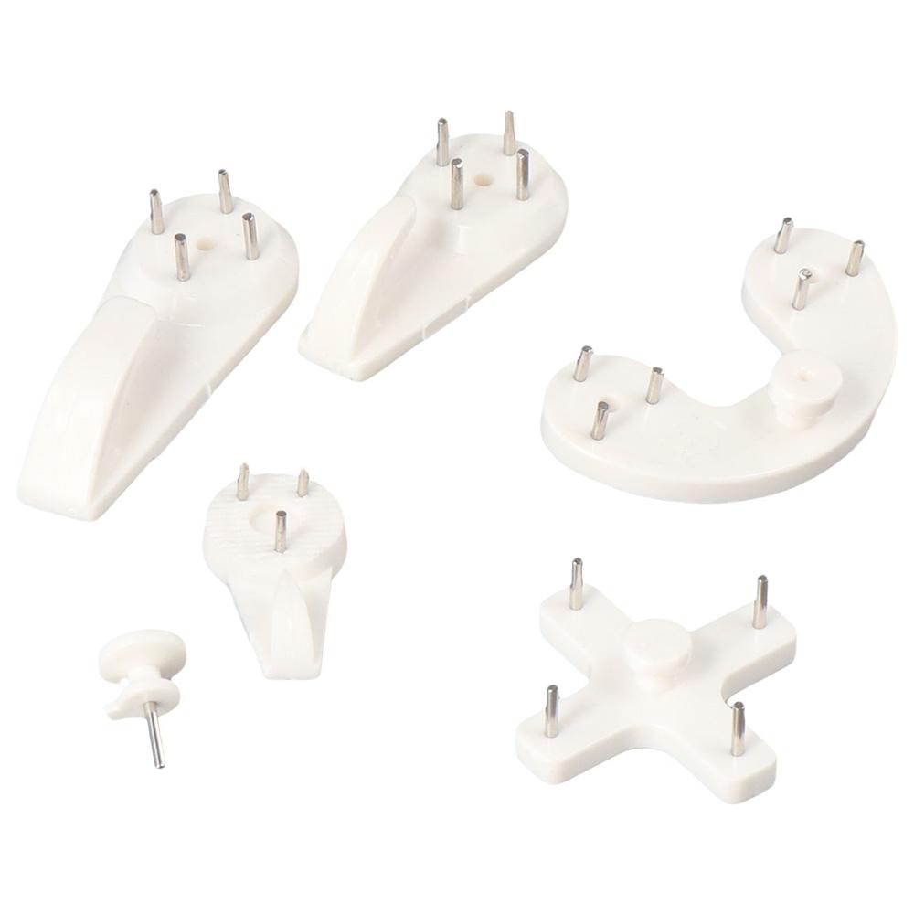 61 Pcs Plastic Picture Hanger  Picture Hanging Kit Invisible Nail Hangers  Hardwall