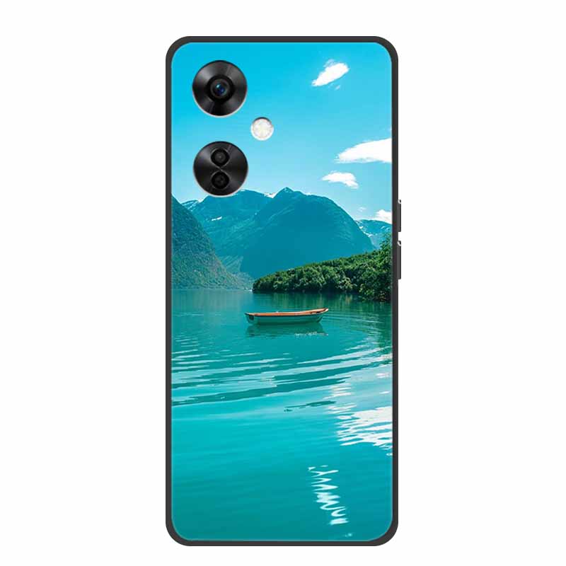 For OnePlus Nord CE 3 Lite 5G Cases Black Silicone Soft Cute Cat Rose Case For OnePlus Nord CE 3 5G Heart Lion Luxury TPU Cases