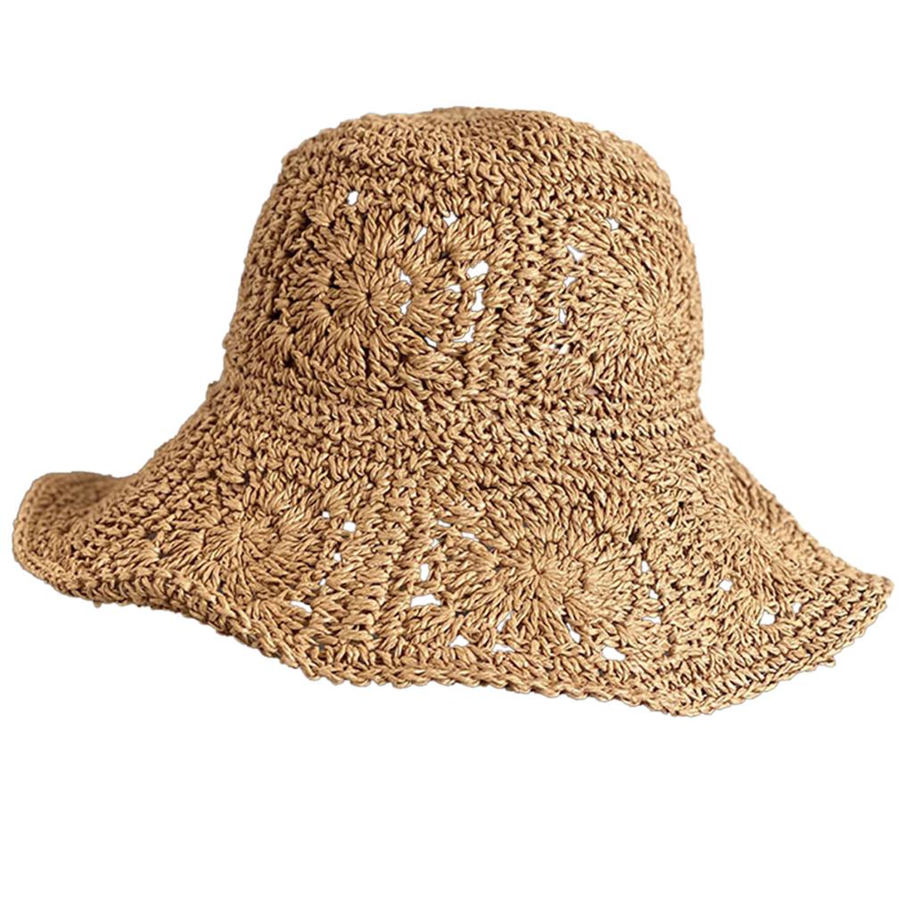 Cute Panama Hat Breathable Bucket Hat Summer Floppy Fisherman Hat Photo Props Vacation Hat Handmade Straw Hat