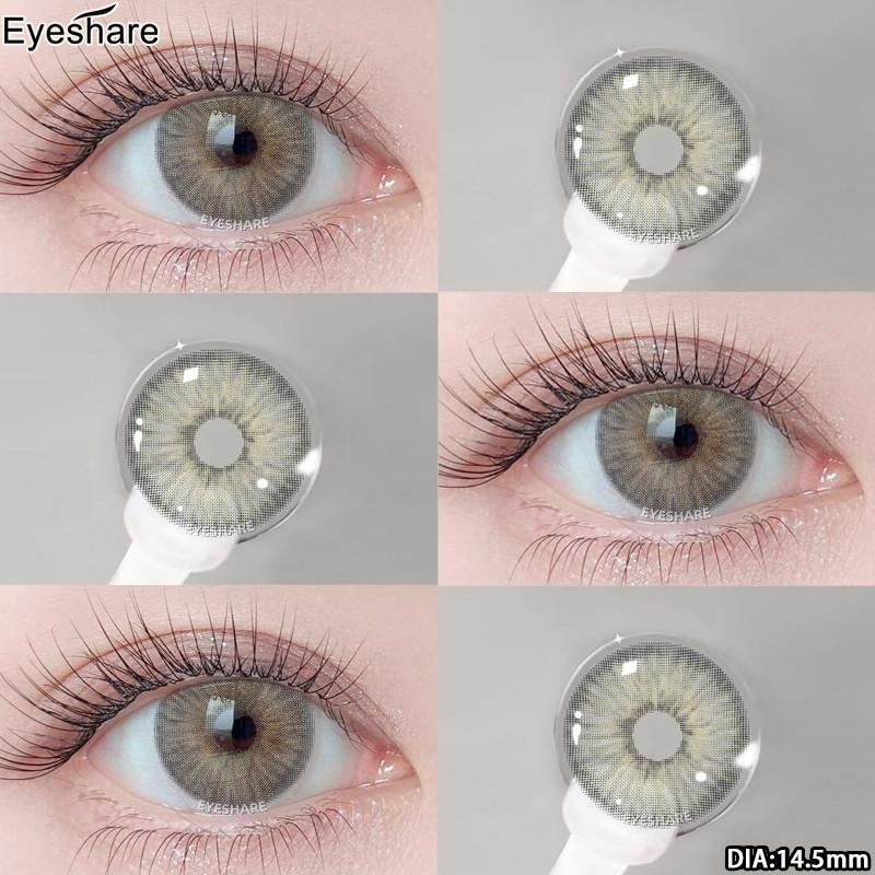 Eyeshare 1 Pair New Colored Contact Lenses for Eyes Natural Softlens Korean Lens Annual Girl Eye Makeup Contacts