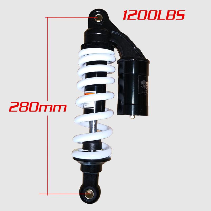 High performance 280mm Air Cell Bag rear shock absorber suspension For TTR KLX110 CRF50 CRF70 Kayo Apollo Dirt Pit Bikes
