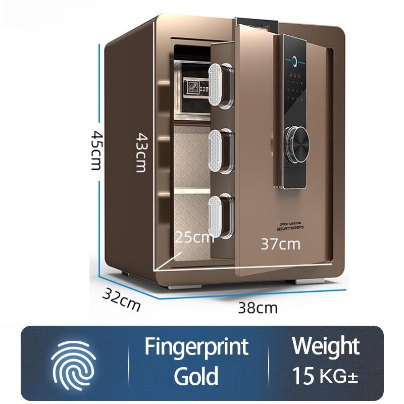 Fingerabdruck +Passwort +Schlüssel Safe Box Diebstahlschutz Sicherheit Geheimer Schrank Geldkassette Heim Büro Aufbewahrungsbox