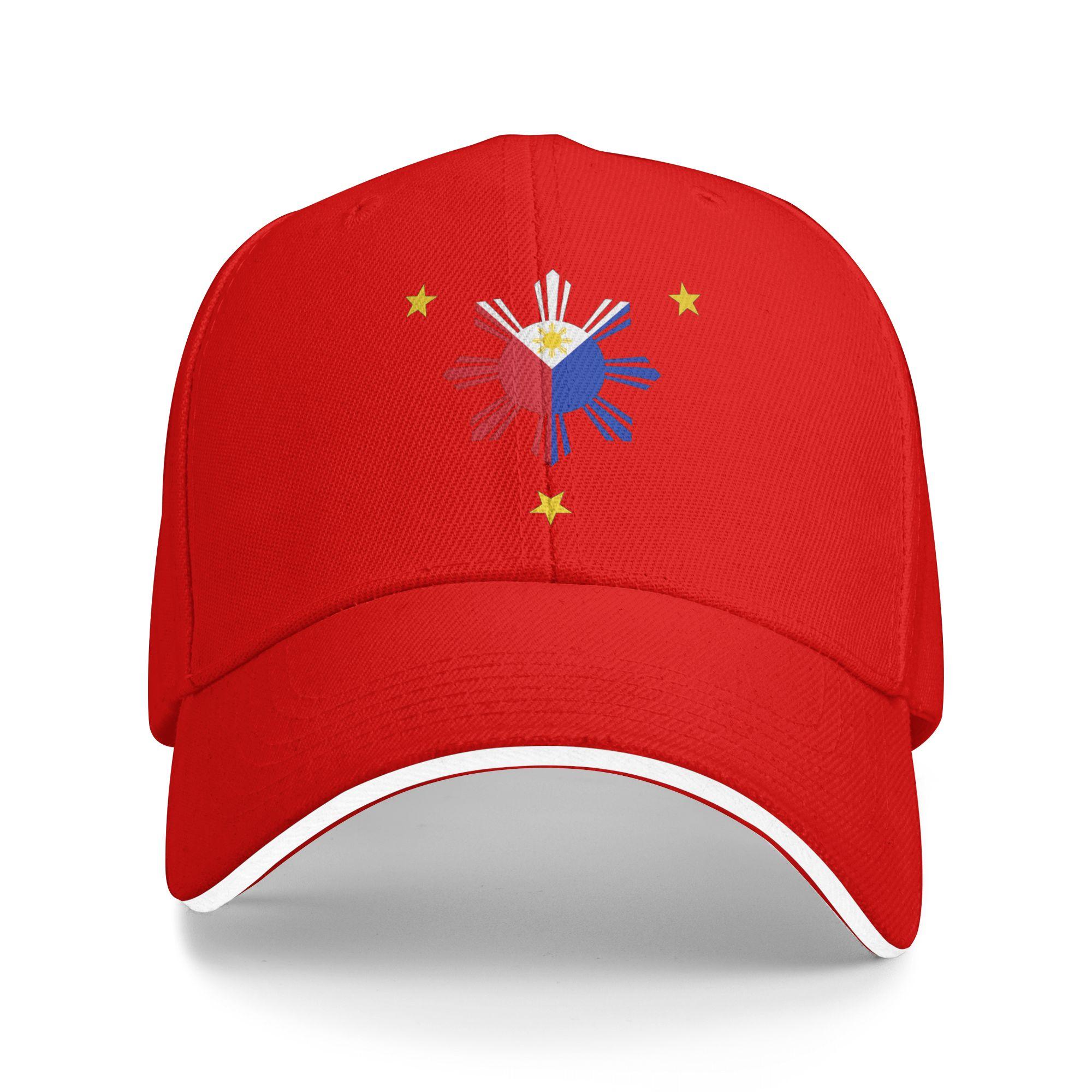 Women Unisex Philippines Flag Filipino Pinoy Pinay Pride Unisexila Outdoor Hat Sun Cap Casual Baseball Cap Sunscreen Hats One Size