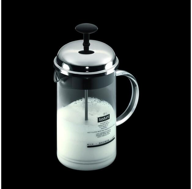 Bodum Chambord Manual Milk Frother, 0.25 L, Black (1966-16)