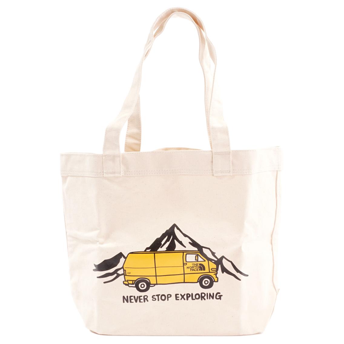 The North Face 17L Pattern Printed Tote Bag Shopping Bag Shoulder Bag Outdoor Bag Unisex Tote Bags Beige Yellow NF0A3VWQ-BV0 Beige & Yellow