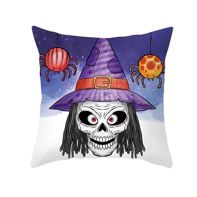 Cushion Cover 45x45 Horror Pumpkin Printed Halloween Decorative Sofa Cushions Pillowcases Polyester Home Decor Pillowcover