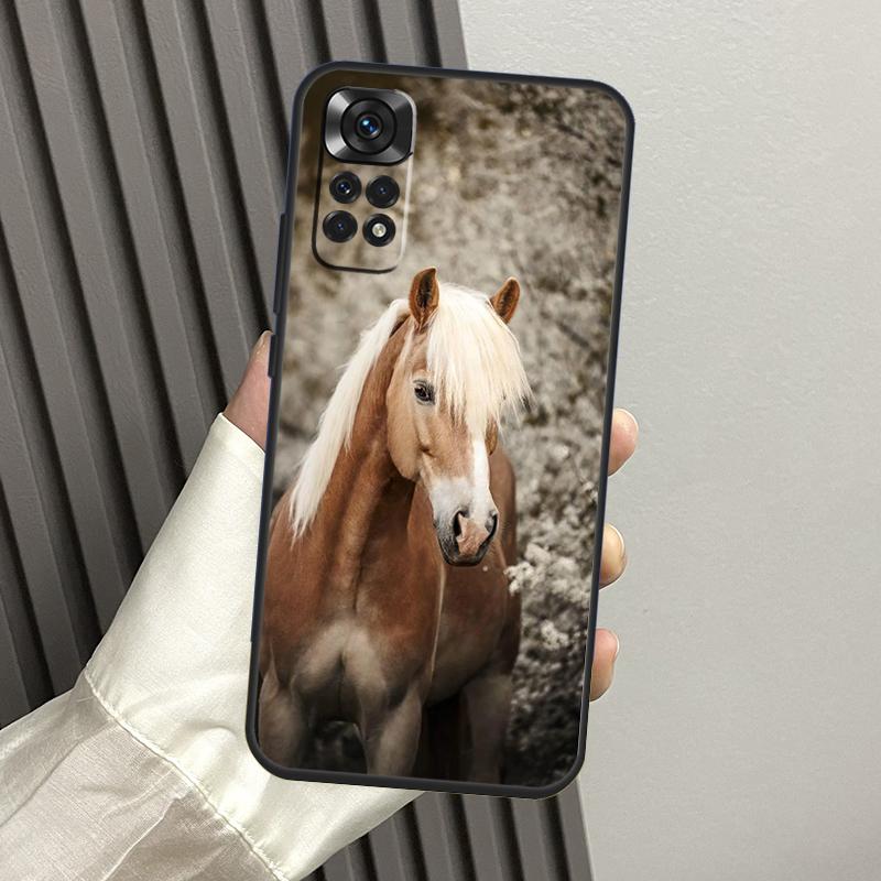 Animal Steed Horse Case For Xiaomi Redmi Note 13 Pro 14 12 11 10 15 Pro Plus Redmi 14C 13C 15C 10C 12C 15 Funda